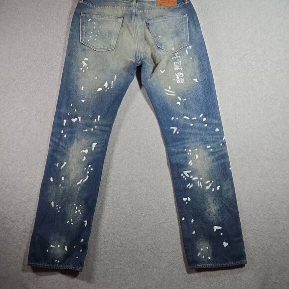 Levis Jeans 501 34x32 Paint Splatter - Picture 1 of 14